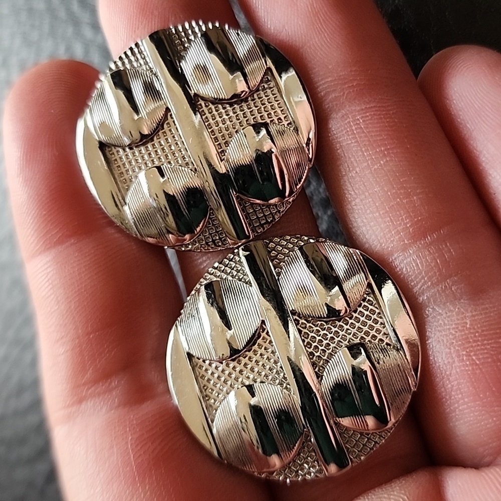 Vtg Whiting & Davis Clip On Earrings